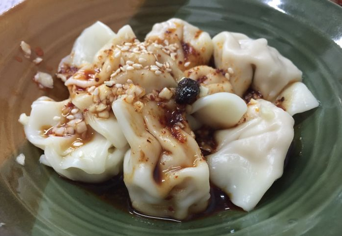 chili oil dumplings from Zhang Mama's Sichuan Restaurant