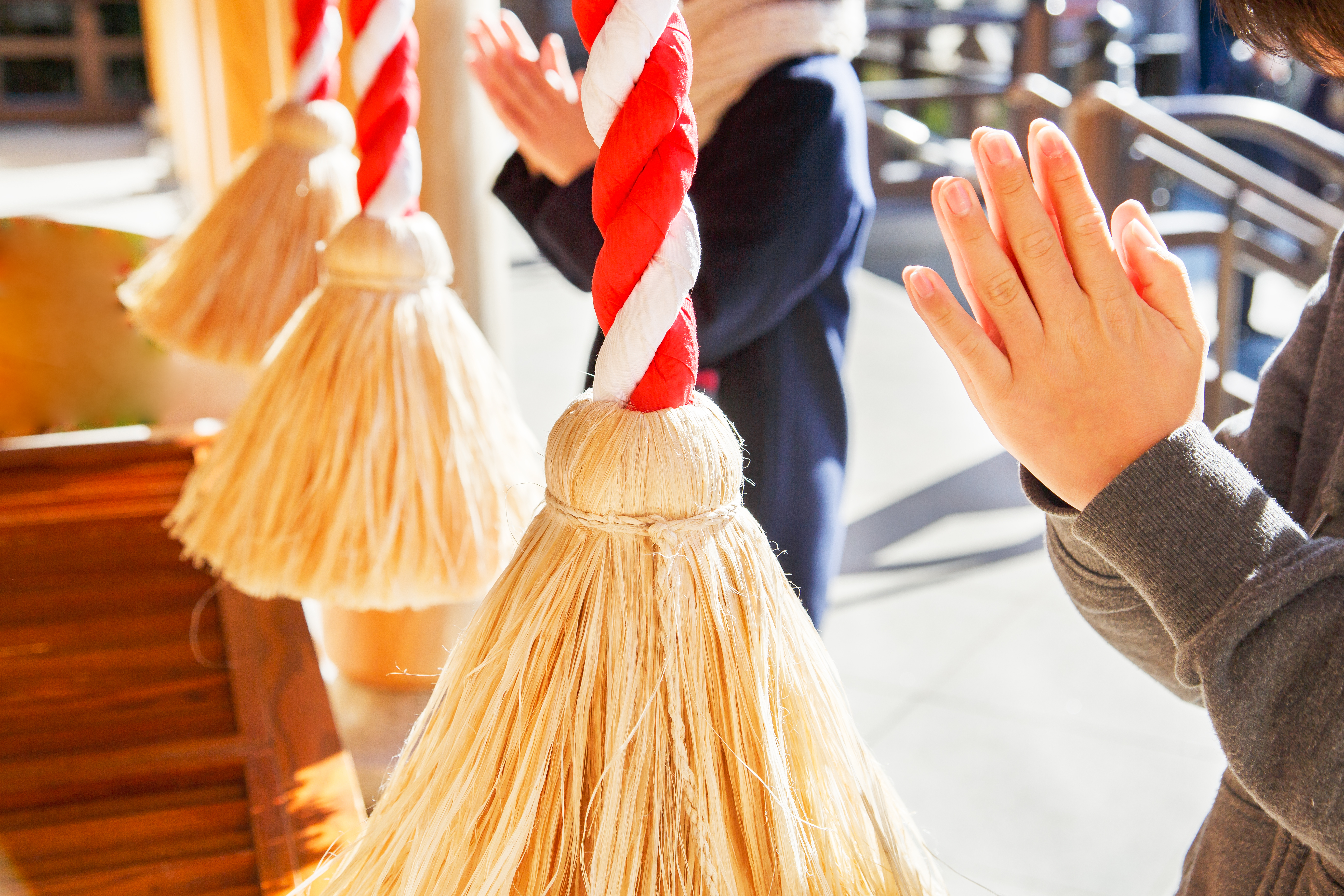 Japanese people visit a local temple on New Year’s Day